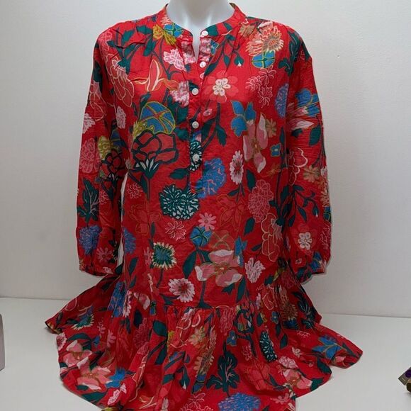 🔥 J.Crew floral dress 3/4 Sz Small New - Picture 1 of 4